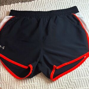 Under Armour Women's Black and Red Shorts
